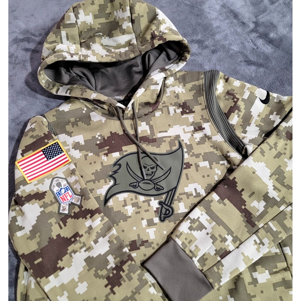 Nike Tampa Bay Buccaneers Hoodie Women Med Camo Salute To Service On Field NFL